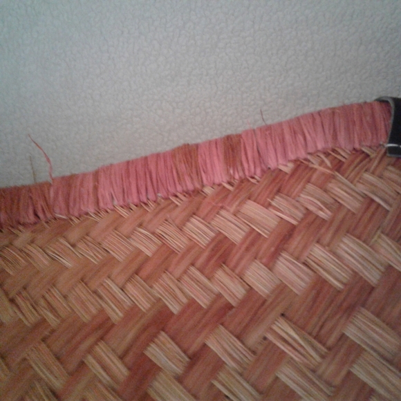 NWT Sun 'n Sand Lg Straw Tote Bag with Leather Handles Beach Market Shopping - Picture 7 of 10